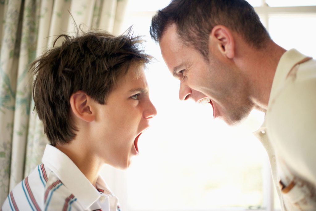 Family sitting together in a supportive counseling conversation