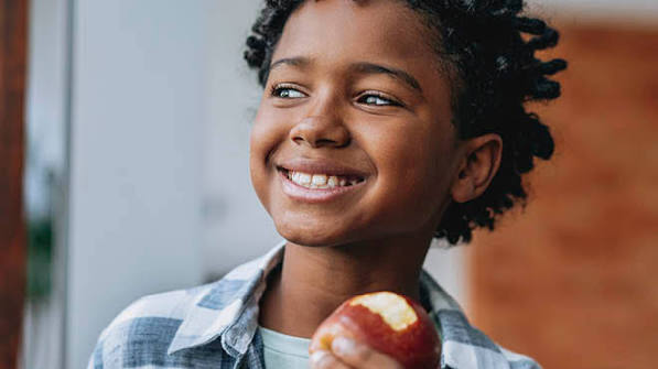 Smiling child client