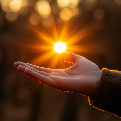 Hands cupped gently around warm sunlight, symbolizing hope and healing